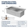 Stainless Steel Sink, Undermount Kitchen Sink Workstation with Pull-Down Faucet, Accessories, Modern Top Mount Workstation Sink - 2 of 4