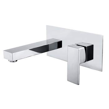 SUMERAIN Wall Mount Bathroom Faucets, Vessel Sink Faucet Chrome Brass Rough in Valve Included
