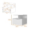 NicBex Wall-mounted Nightstand with 2-Tier Open Shelf Modern End Table with 1-Drawer for Bedroom,Living Room - 3 of 4