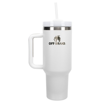 100 North Off Brand Elephant Logo Funny 40 oz. Stainless Steel, Large Water Bottle Coffee Mug, Spill & Leak Resistant, Thermal Travel Tumbler with