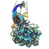 CHLOE Lighting GLORY Tiffany-style Peacock Glass Window Panel 17X25 - 2 of 4