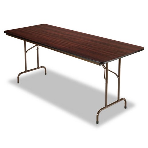 Alera Wood Folding Table, Rectangular, 71.88w x 29.88d x 29.13h, Mahogany - image 1 of 4