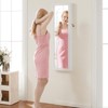 MAYEERTY 47.2'' Wall-Mount/Door-Hanging Jewelry Armoire - Large Capacity, Mirror with 6 LEDs, Lockable Organizer Cabinet - 3 of 4