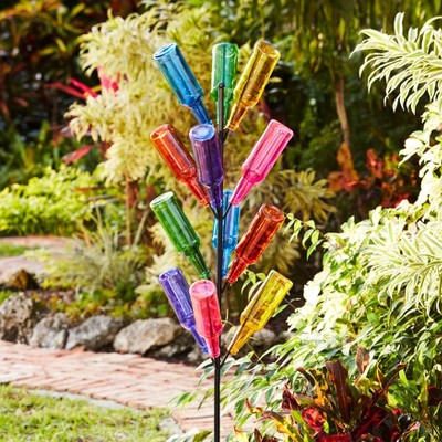 BrylaneHome Glass Bottle Tree
