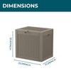 MAYEERTY 30 Gallon Large Capacity Outdoor Deck Box for Patio Furniture Cushions, Pillow with Wheels, Light Brown - 4 of 4