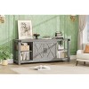 ODK TV Stand for 65'' TV, Farmhouse Entertainment Center with Storage, Modern Media Console Cabinet with Doors, Wooden TV Stand for Living Room - 3 of 4