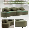 103.5" Modern Lamb Velvet Upholstered Curved Sectional Sofa - 4 of 4