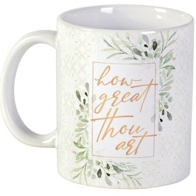 Dicksons How Great Thou Art Green Foliage 11 ounce Ceramic Novelty Coffee Mug Cup