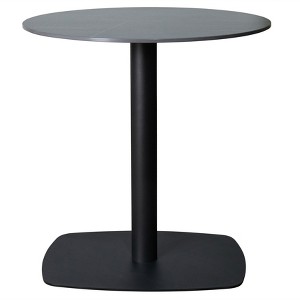 Round Dining Table with Sintered Stone Top and Square Stainless Steel Pedestal Base – Seats 2–3 People, Kitchen & Dining Room Table for Cafes - 1 of 4