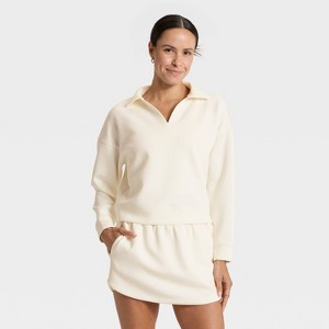 Women's Airy Sleek Polo Sweatshirt - All In Motion™ - 1 of 3