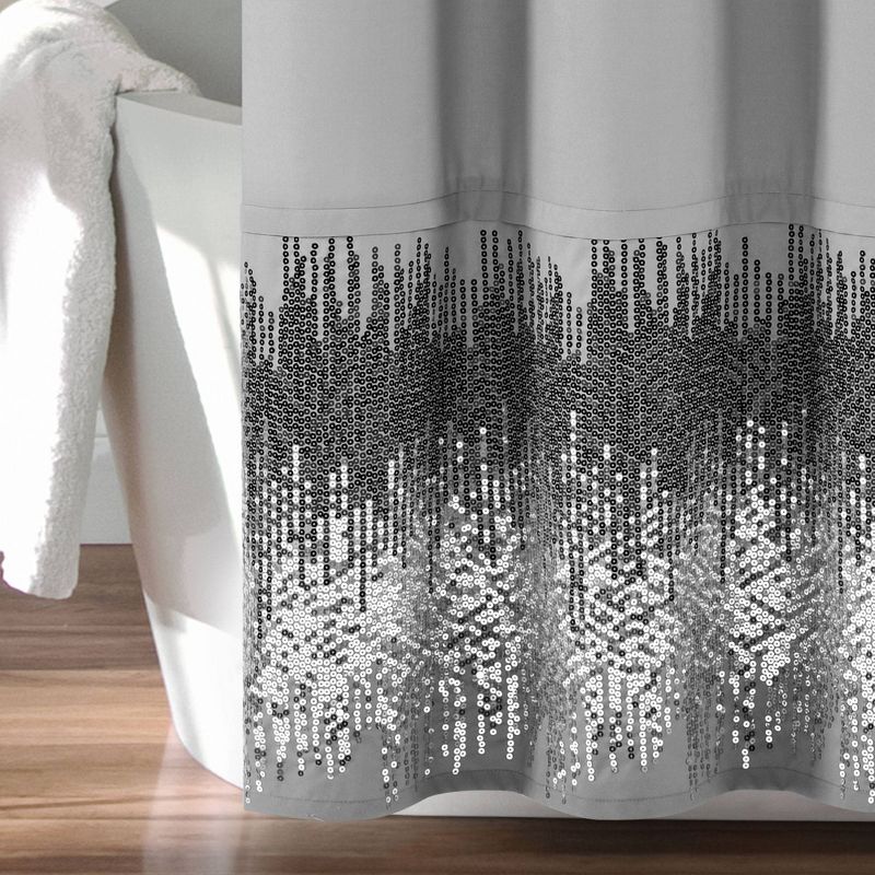 Single Shimmer Sequins Shower Curtain - Lush Décor, 5 of 11