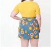 Women's Denim Floral What A Classic Mini Skirt - Plus - Unique Vintage - 2 of 4