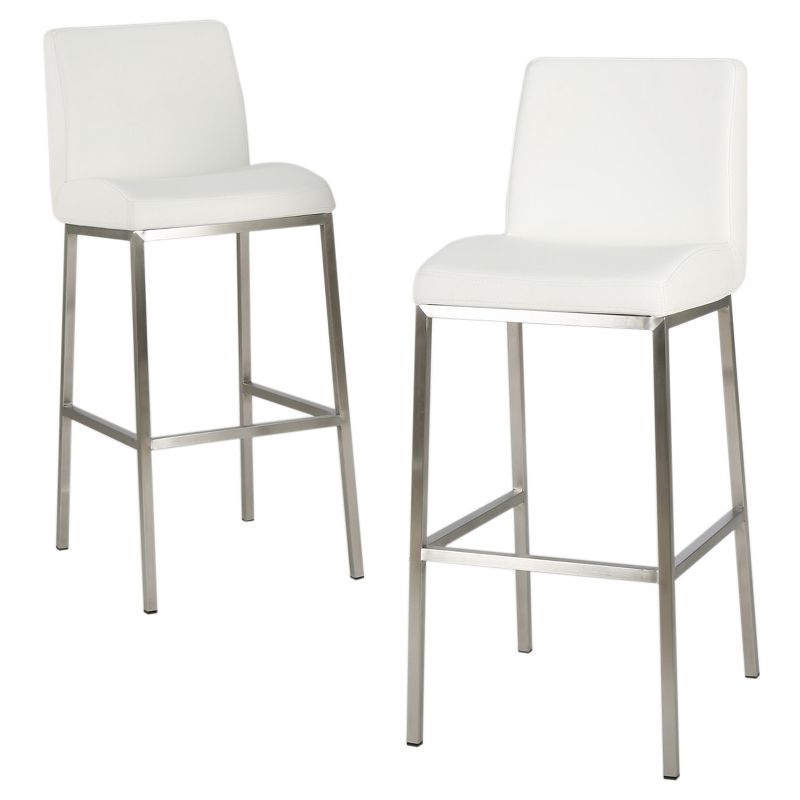 30" Vasos Bonded Leather Barstool Set 2ct - Christopher Knight Home, 1 of 6