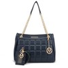 MKF Collection Mabel Quilted Women’s shoulder Bag & Bracelet Keychain with a Credit Card Holder by Mia K - 2 of 4