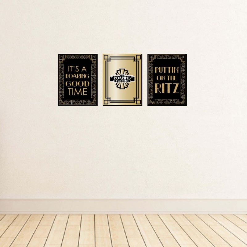 Big Dot of Happiness Roaring 20's - 1920s Wall Art, Room Decor & Art Deco Jazz Themed Room Home Decor - Gift Ideas - 7.5 x 10 inches - Set of 3 Prints, 2 of 8