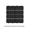 Interlocking Deck Tiles - 6-Pack Wood Plastic Composite Patio Tiles - Outdoor Flooring for Balcony, Porch, and Garage by Pure Garden (Dark Gray) - 3 of 4