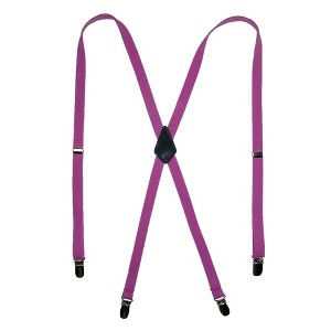 CTM Women's Elastic Clip-End 1/2 Inch Skinny Urban Suspenders - 1 of 4