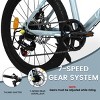 INFURNIC Bicycles 20 Inch Kids Road Bike 7-Speed Steel Frame Dual Disc Brakes for Boys and Girls, Silver, 55.9"*21.2"*31.5" - 2 of 4