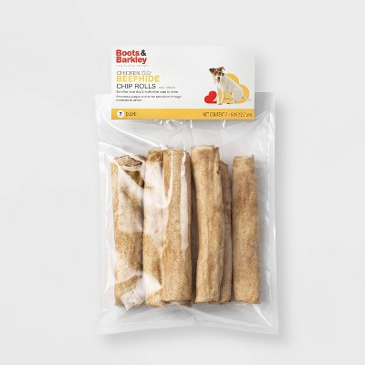 Chicken Flavored Beefhide Chip Rolls Rawhide Dog Treats - 7ct - Boots & Barkley™