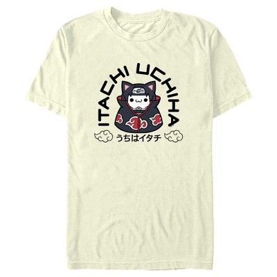 Men's Naruto Nyaruto Itachi Uchiha Black Frame T-Shirt