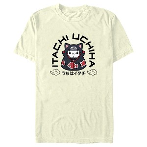 Men's Naruto Nyaruto Itachi Uchiha Black Frame T-Shirt - 1 of 4