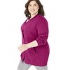 Woman Within Plus Size Fleece Baseball Jacket - 4 of 4