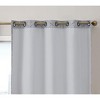 HLC.ME Versailles Lattice Flocked 100% Complete Blackout Thermal Insulated Window Curtain Grommet Panels, Set of 2 - 3 of 4