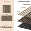 600x600mm Wood Slat Panel with PET Felt Backing, Flat Surface Decorative Sound-Absorbing Tile for Studio, Piano Room, Living Room - 3 of 4