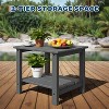 GustoWave Outdoor Side Table 18 x 15 inch,  2-Tier Patio Side Tables for Outside, All-Weather End Table for Patio Pool Deck - 4 of 4