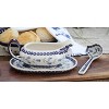 Blue Rose Polish Pottery S119 Manufaktura Gravy Boat Plate & Ladle - 2 of 4
