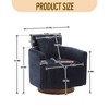 NicBex Chenille Accent Chair,Upholstered Living Room Chairs with Curved Backrest and Wooden Base,Modern Armchair,Accent Chairs for Living Room - 3 of 4