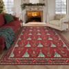 Large Christmas Living Room Rug, Christmas Area Rug, Ultra-Soft Decorative Xmas Tree Accent Rugs, Non Slip Washable Foldable Thin Festive Carpet - 4 of 4