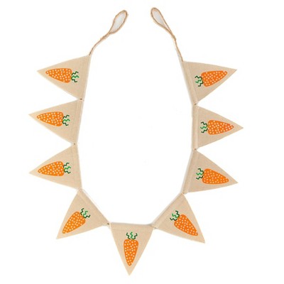 The Lakeside Collection Easter Spring Decor Bunny Carrot Wreath Garland PiIlow - Carrot Garland