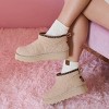 Bearpaw Women's Boot Anklet Cable Socks 2pk - Egret - 4 of 4