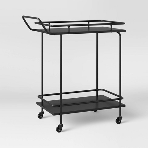 Beaufort Metal Bar Cart Black - Threshold™ - image 1 of 4