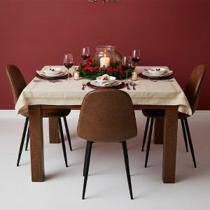 Homy Casa Modern Dining Chairs, Set of 4 – Upholstered Seat with Metal Legs - 1 of 4