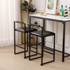 KWPZQEB Bar Stools Set of 2, Bar Height Bar Stools with Backrest and Footrest, Modern Barstools for Kitchen, Dining Room - 2 of 4