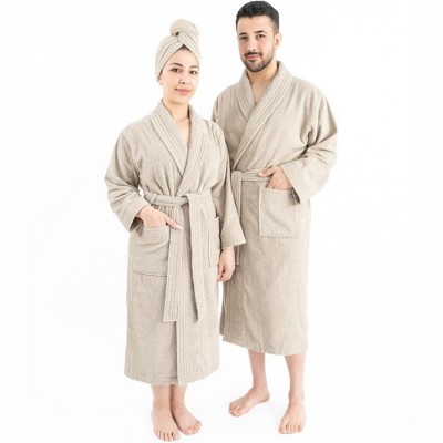 American Soft Linen, 100% Cotton Turkish Robes for Women and Men, 1 Piece Soft Lightweight Adult Couple Bathrobes