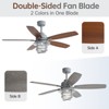 52" Rustic Caged Reversible 5-Blade Indoor Ceiling Fan with Light and Remote Industrial Farmhouse Ceiling Fans Dual Finish 5 Blades Ceiling Fans - 2 of 4