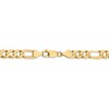 Black Bow Jewelry Men's 6.75mm 10k Yellow Gold Solid Concave Figaro Chain Necklace - 4 of 4