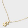 14K Gold Dipped Twisted Bubble Initial Necklace - A New Day™ Gold - 4 of 4