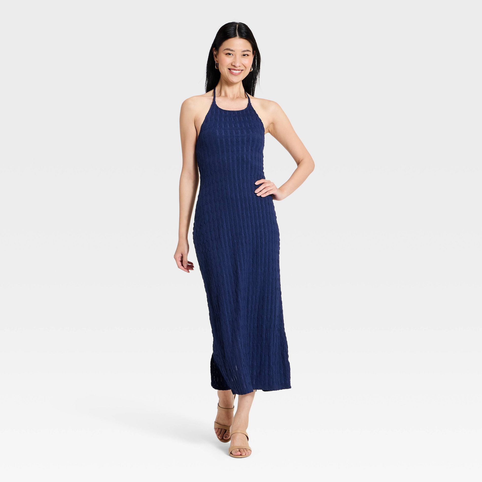 Women's Textured Knit Maxi Bodycon Dress - A New Day™