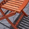 PAGED Outdoor Dining Chairs Wood Folding Chairs with Slatted Back and Slatted Seat for Patio, Outside, Lawn - 4 of 4
