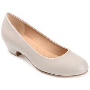 Journee Womens Saar Comfort Insole Round Toe Kitten Heel Pumps - 1 of 4