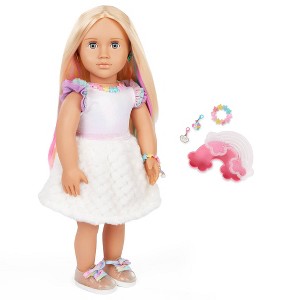 Our Generation Mariana 18" Doll with Rainbow Jewelry Accessories Set - 1 of 4