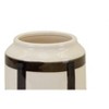Modern Terra Cotta Vase – 6"H Small Ivory and Black Glazed Clay for Shelf or Entryway – By Melrose - 2 of 3
