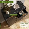 Wave Fluted 5 Drawer Dresser for Bedroom, Tall Dressers Chest of Drawers,Closet Dresser Organizer - 2 of 4