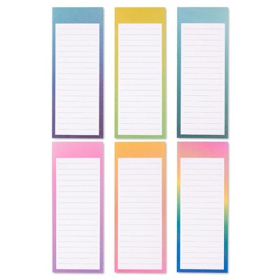 Juvale 12-Pack Magnetic Notepads, To-Do List, Grocery Shopping Note Pads for Fridge, 6 Watercolors, 60 Sheets per Pad, 3.5 x 9 inches