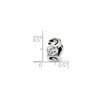 Black Bow Jewelry Sterling Silver April Crystal Birthstone, 3-Stone Bead Charm - 2 of 3