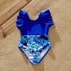 PATPAT Family Matching Swimwear Floral Print Ruffled One Piece Swim Trunks Shorts - 2 of 4